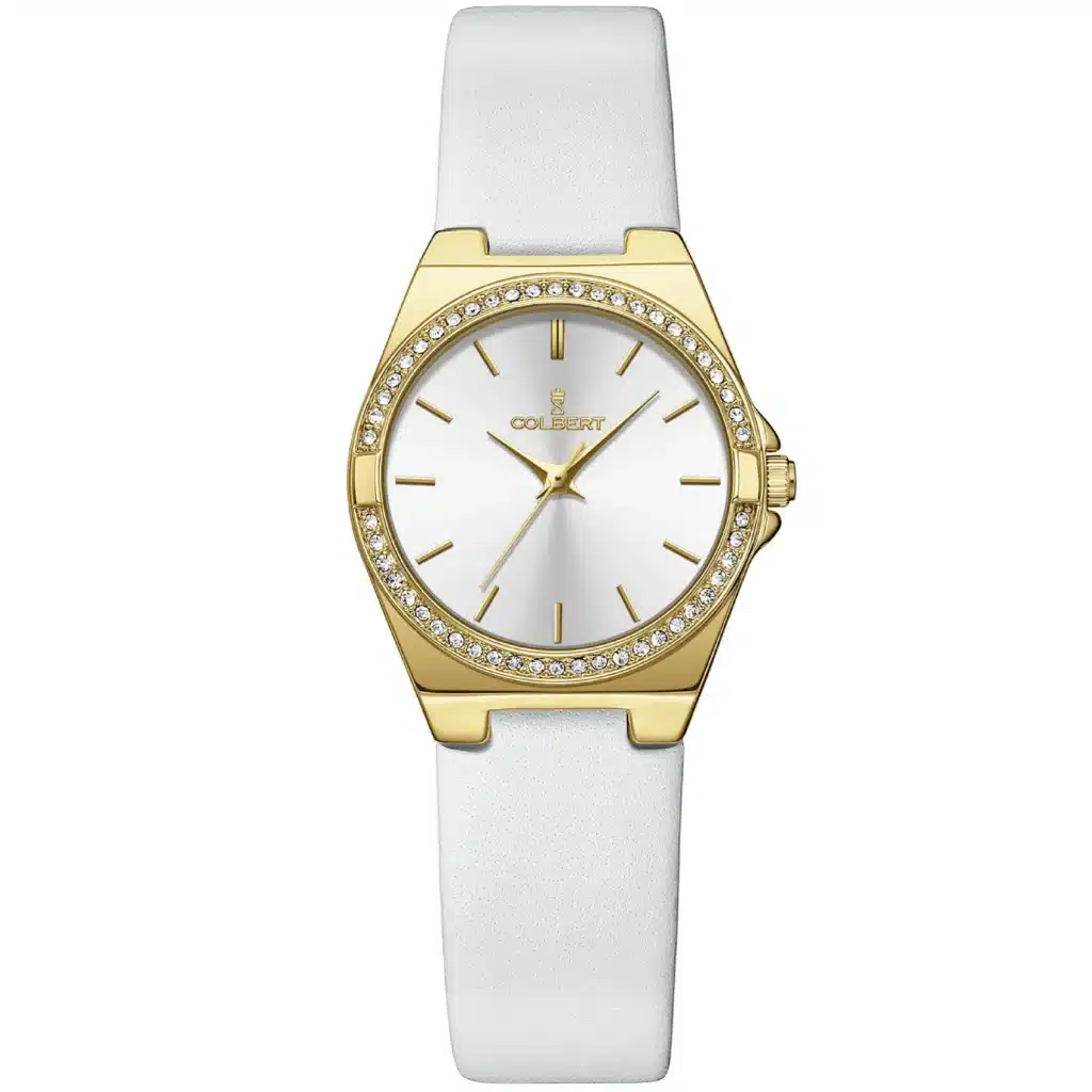 035 ساعت زنانه کلبرت مدل ۳۶۵ - نمای جلو نقرهای نگیندار