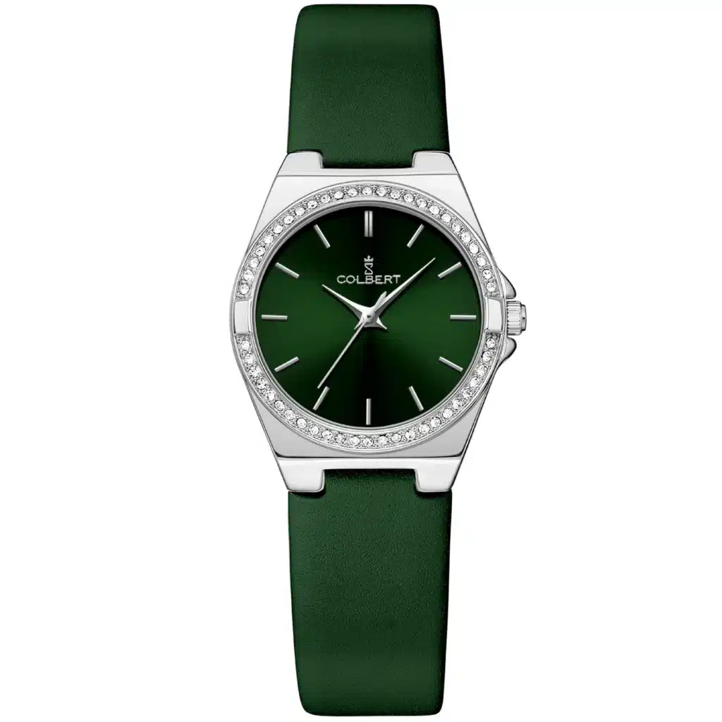 047 ساعت کلبرت رنگ سبز زمردی