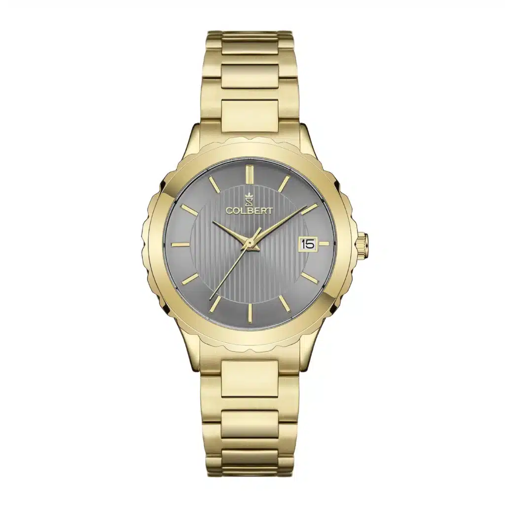 078 ساعت کلبرت با بند طلایی طراحی انحصاری