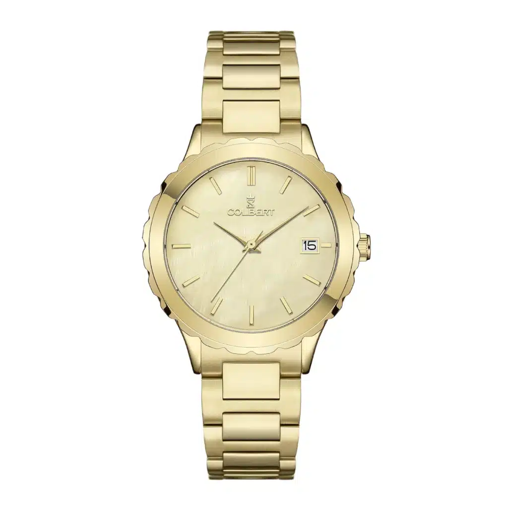 080 ساعت طلایی کلبرت با صفحه طلایی