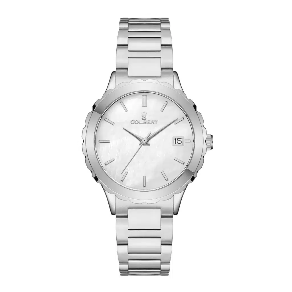 090 خرید ساعت تمام نقره ای زنانه کلبرت