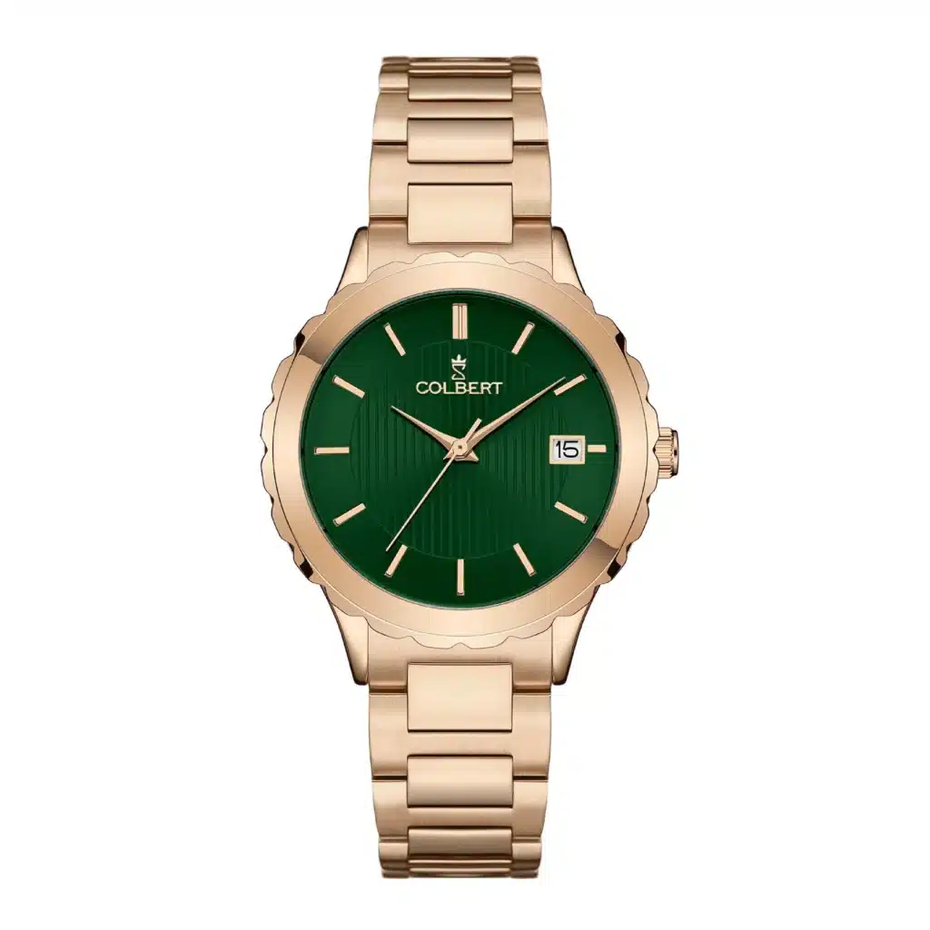 092 ساعت کلبرت با صفحه سبز یشمی