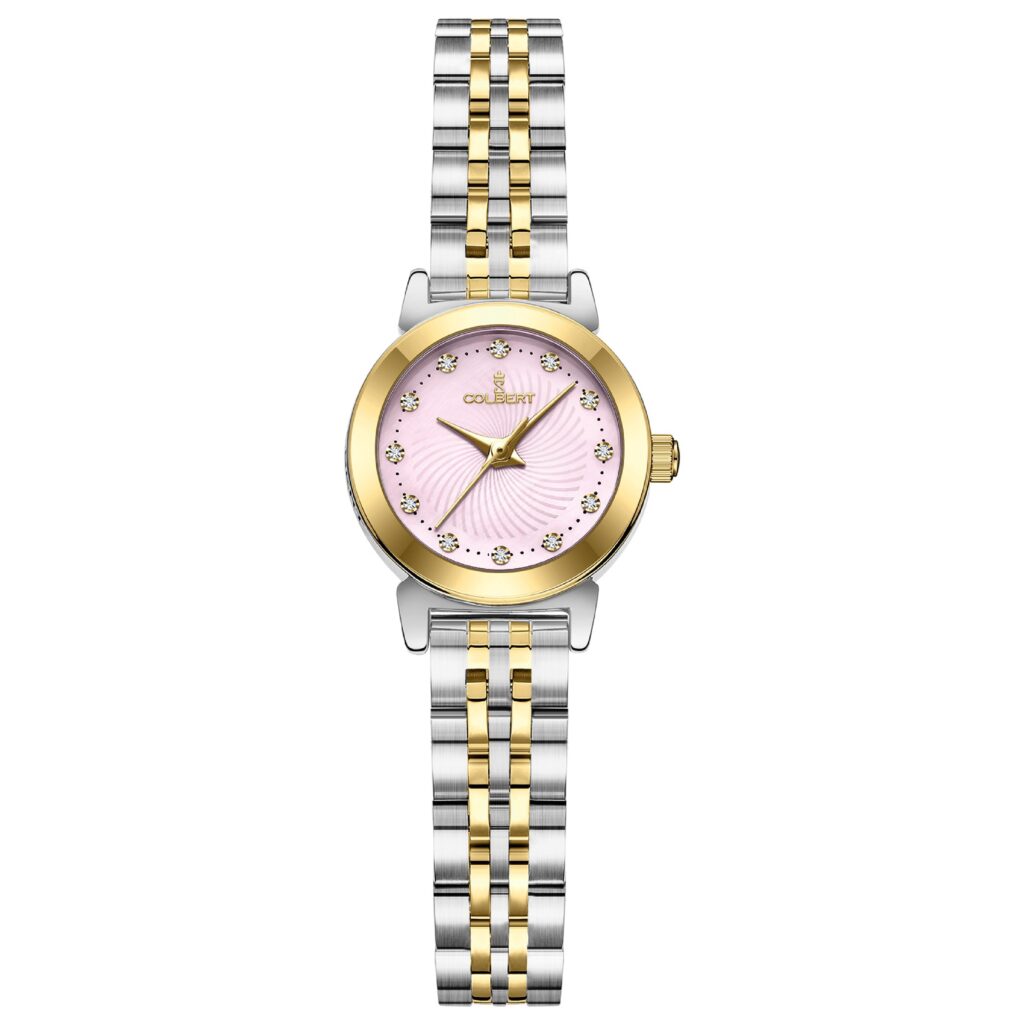 colbert-women-classic-sport-watch-pink-silver-band